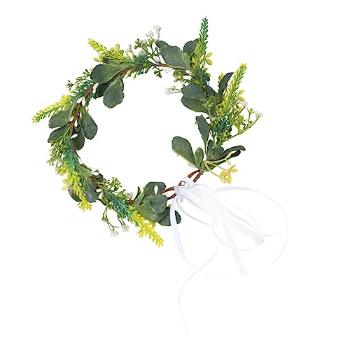 DRESSOOS Blumenkranz Brautkopfschmuck Blattkrone Für Frauen Imitationsblumengirlande Für Die Abendflitterwochen von DRESSOOS