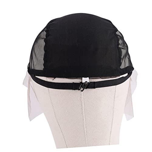 DRESSOOS 1stück Verstellbare Lace Wig Kappe Für Perückenherstellung Elastisches Haarnetz Weiche Und Strapazierfähige Haarnetzmütze Für Frauen Schwarz von DRESSOOS