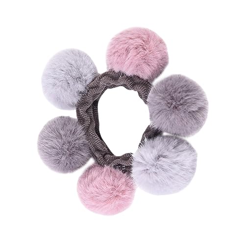 DRESSOOS 1stk Plüschball-haargummis Kordelzug Pferdeschwanz Haarwickel Für Frauen Spiralförmiger Haargummi Party-pferdeschwanz-krawattenband Haarhalteseile Plüschkugel Haarband von DRESSOOS