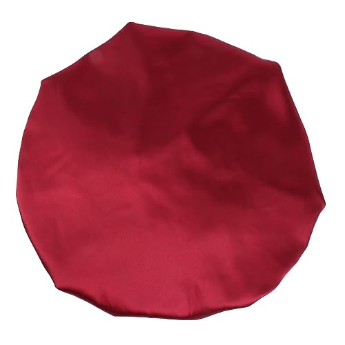 DRESSOOS 1stück Doppellagige Satin Duschhaube Für Damen Wasserdichte Badekappe Und Weinrot Vielseitig Einsetzbar Für Makeup Und Haarpflege Für Zuhause Und Reisen ø von DRESSOOS