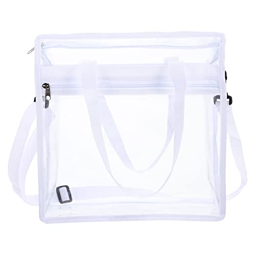 DRESSOOS 1stück Portable Cross Bag Transparent PVC Schultertasche Für Damen Multifunktionale Umhängetasche Mit Moderater Kapazität Für Tägliche Essentials Weiß Mit Normalem von DRESSOOS