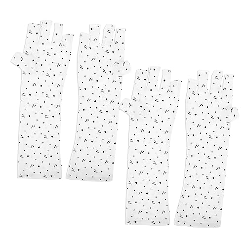 DRESSOOS 2 Paar Nagelhandschuhe Aufkleber Uv-nagel Gel-maniküre Nagelkunstwerkzeuge Fingerlos Handbedeckungen Maniküre-handschuhe Uv-schutz Maniküre-handschuhe Für Salons Weiß Polyester DRESSOOS 2 Paar Nagelhandschuhe Aufkleber Uv-nagel Gel-maniküre Nagelkunstwerkzeuge Fingerlos Handbedeckungen Maniküre-handschuhe Uv-schutz Maniküre-handschuhe Für Salons Weiß Polyester von DRESSOOS