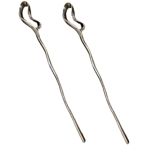 DRESSOOS 2stücke Haarstäbchen Aus Metall Für Frauen Unregelmäßige Chinesische Haarstäbe Als Schmuck Für Mitteldickes Langes Haar Geeignet Für Hochzeiten Bälle Und Partys von DRESSOOS