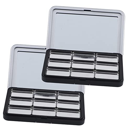 DRESSOOS 2sätze Leere Lidschattenpalette Aus Hochwertigem Material Leerer Lidschattenhalter Diy-lidschattenschale Für Make-up-organizer Leicht Und Tragbar von DRESSOOS