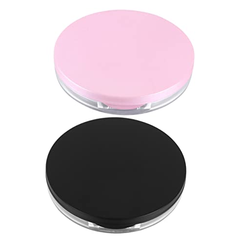 DRESSOOS 2 Satz Tragbarer Puderbehälter Nachfüllbar für Damen Leere mit Puff Kosmetik Aufbewahrung für Lose Puder Make Up Puderetui für Reisen von DRESSOOS