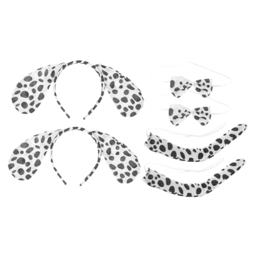 DRESSOOS 2sätze Halloween Hund Kostüm Haarreifen Mit Ohren Schleifen Und Für Cosplay Und Partys Für Erwachsene von DRESSOOS