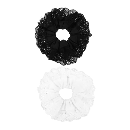 DRESSOOS 2stücke Große Scrunchies Zarter Spitze Für Damen Elastische Haargummis in Schwarz Und Weiß Für Dickes Haar Und Vielseitige Stylings Für Alltag Und Besondere Anlässe DRESSOOS 2stücke Große Scrunchies Zarter Spitze Für Damen Elastische Haargummis in Schwarz Und Weiß Für Dickes Haar Und Vielseitige Stylings Für Alltag Und Besondere Anlässe von DRESSOOS