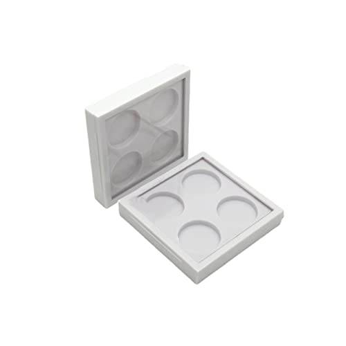 DRESSOOS 2stücke Leere Lidschattenbox Mit Fächern Weiß Container Lippenstift Makeup-zubehör Und -lidschatten Praktische Aufbewahrungslösung Für Kosmetik von DRESSOOS