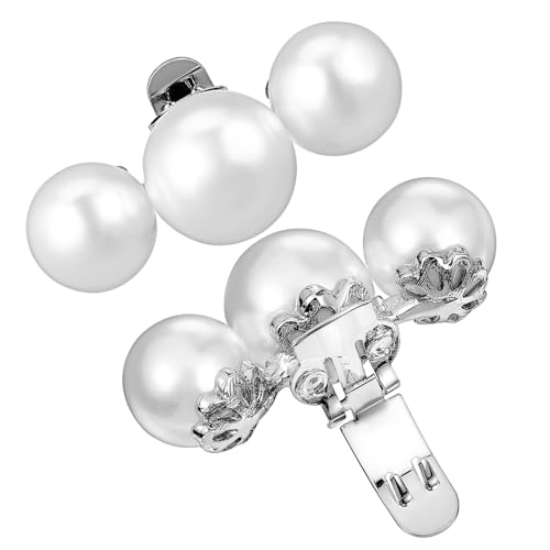 DRESSOOS 2 Stück Abnehmbare Schuhclips mit Imitationsperlen Elegante Schuhdekoration für High Heels Flats und Sandalen Vielseitiger Schmuck für Hochzeit Party und Alltag Sicherer Halt von DRESSOOS