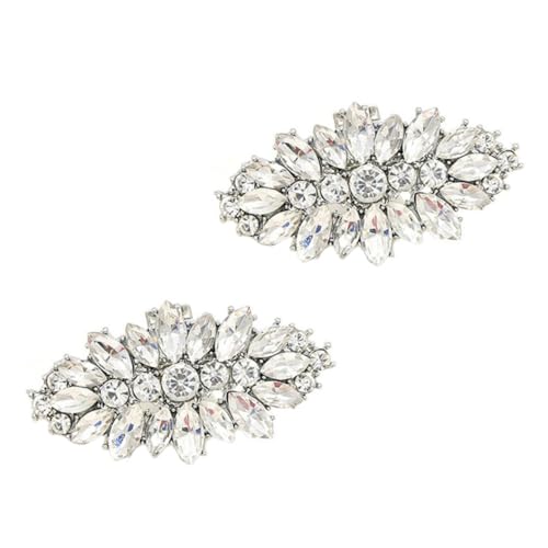 DRESSOOS 2 Stück Abnehmbare Strass Schuhclips für Damen Schuhschnallen Schmuck für Sneakers Sandalen Boots und Hochzeitschuhe Leicht und Tragbar Schuhdekoration von DRESSOOS