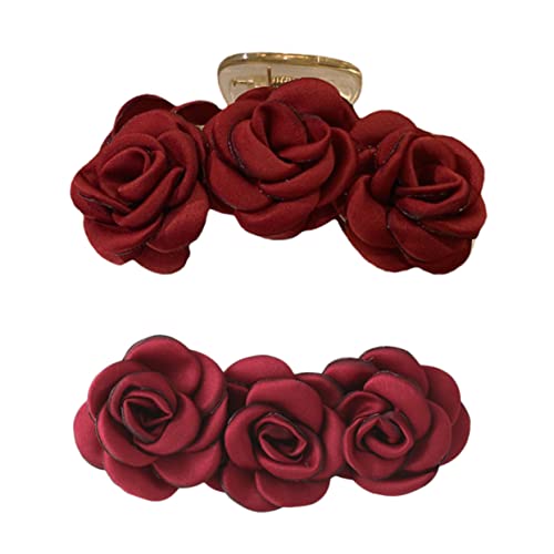 DRESSOOS 2stücke Rosen Haarklammern Für Damen Haarspangen Für Dickes Und Dünnes Haar Rutschfeste Haaraccessoires Für Täglichen Gebrauch von DRESSOOS