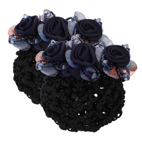DRESSOOS 2stücke Blumen-haarnetz-clips Für Dutt Haarschmuck-accessoires Für Damen Leichte Und Stilvolle Haarklammern Zur Verbesserung Ihrer Frisur von DRESSOOS