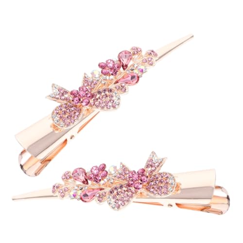 DRESSOOS 2stücke Teiliges Große Strass Schleifen Haarklammern Dekorative Und Rutschfeste Alligator-haarspangen Für Damen Und Mädchen Haarschmuck Für Verschiedene Anlässe von DRESSOOS