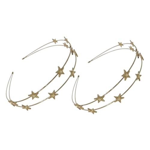 DRESSOOS 2stücke Stern Stirnband Mit Sternen Für Damen Haarreifen Kopfbedeckung Schöne Haarreifen Weihnachts-haarschmuck Stern-kopfschmuck Damen-kopfschmuck von DRESSOOS