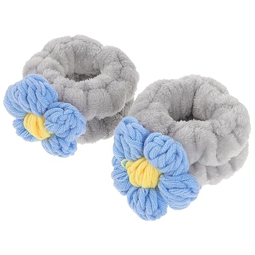 DRESSOOS 2 Stück Gesichtswasch Handgelenk Haarband Handgelenk Band Armbänder Bezaubernde Waschbänder Spa Waschbänder Waschbänder Damen Waschbänder Gesichtswasch Armbänder Graues von DRESSOOS