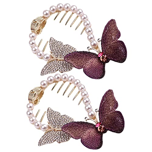 DRESSOOS 2 Stück Haarspangen Mit Strasssteinen Für Damen Pferdeschwanzhalter Haar-werkzeug-charms Für Tägliche Outfits von DRESSOOS