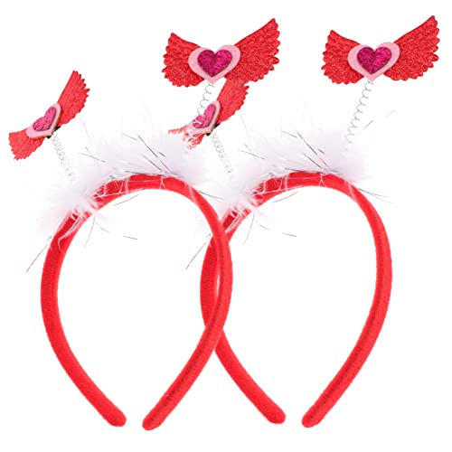 DRESSOOS Kopfbedeckungsset Zum Valentinstag 2-teilig Herz-stirnbänder Stilvolles Haar-accessoire Für Mädchen Für Partys von DRESSOOS