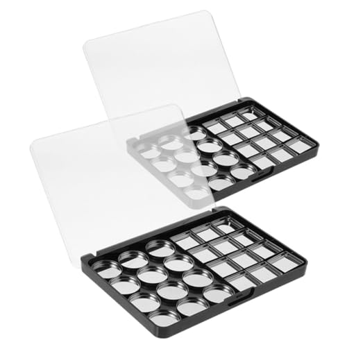DRESSOOS Magnetische Leere Pfannen 2 Stücke Lidschatten Palette Organizer Für Reise Farbe von DRESSOOS