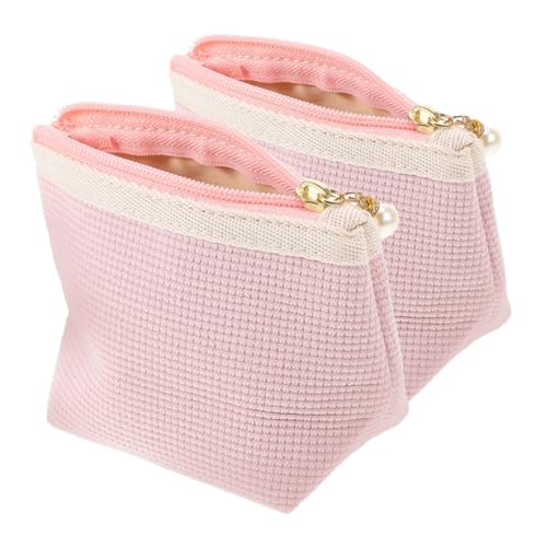 DRESSOOS 2stücke Kleine Kosmetiktasche Für Damen Reise-Make-up-Tasche Mini-Make-up-geldbörse Tragbar Aufbewahrungsorganizer Für Lippenstifte Und Kleine Utensilien von DRESSOOS