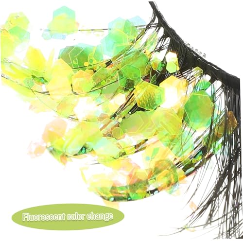 DRESSOOS 2 Stück Luminous Farbige Falsche Wimpern Federleichte Curl Lash Clusters Natürliche Dichte Wimpern für Frauen Strahlender Sternenhimmel Wiederverwendbar Glamouröser Look von DRESSOOS