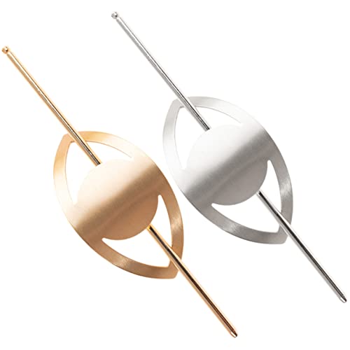 DRESSOOS 2stücke Metall-haarstab Für Dutts Haarnadel Aus Legierungsmaterial Leicht Und Langlebig Für Frauen Und Mädchen Zur Haardekoration von DRESSOOS
