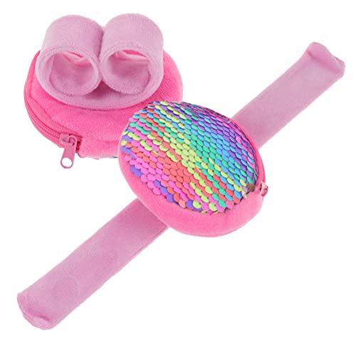 DRESSOOS 2 Stück Pop Ring Geldbörse, Slap Bänder Für Kinder, Spielzeug Für Kleinkinder, Slap Armbänder Mit Geldbörse, Party Slap Bänder, Partygeschenke Für Kinder, Dekorative Slap von DRESSOOS