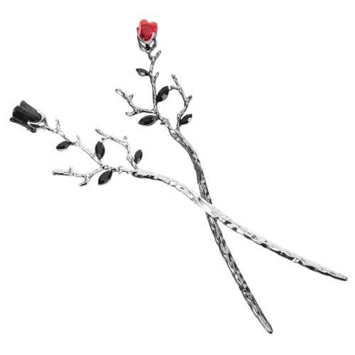 DRESSOOS 2 Stück Rosenzweig Haarnadel Haarknoten Stäbchen Haarstäbchen Pin Haarstyling Pins Damen Kopfschmuck Damen Haarnadel Haarstäbchen Blumen Haarstab Dutt Haarstäbchen Damen DRESSOOS 2 Stück Rosenzweig Haarnadel Haarknoten Stäbchen Haarstäbchen Pin Haarstyling Pins Damen Kopfschmuck Damen Haarnadel Haarstäbchen Blumen Haarstab Dutt Haarstäbchen Damen von DRESSOOS