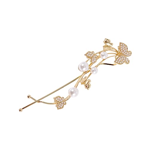 DRESSOOS 2 Stücke Kunsthaarspange Geschmückt Schmetterling Clips Frauen Mädchen Haarschmuck Vintage Stil Haarspange Für Top von DRESSOOS