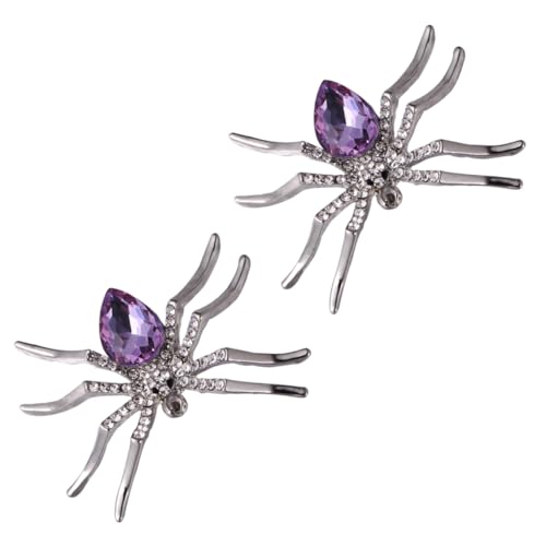 DRESSOOS 2 Stück Spinnen Broschen aus Langlebiger Legierung Kreative Halloween Anstecknadeln Dekorative Schmuckaccessoires für Kleidung Taschen und Hüte Vielseitige Geschenkidee von DRESSOOS