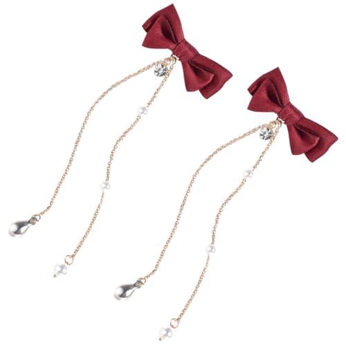 DRESSOOS 2 Stück Teiliges Haarklammern mit Roter Schleife und Perlen Kreative Haarspangen für Damen und Mädchen Haarschleifen für Alltag und Besondere Anlässe DRESSOOS 2 Stück Teiliges Haarklammern mit Roter Schleife und Perlen Kreative Haarspangen für Damen und Mädchen Haarschleifen für Alltag und Besondere Anlässe von DRESSOOS