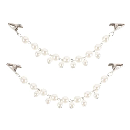 DRESSOOS 2 Stück Teiliges Vintage Sweater Clips Retro Cape Clips mit Kunstperlen für Damen Vielseitig Einsetzbar für Arbeit und Freizeit Eleganter Cardigan Verschluss von DRESSOOS