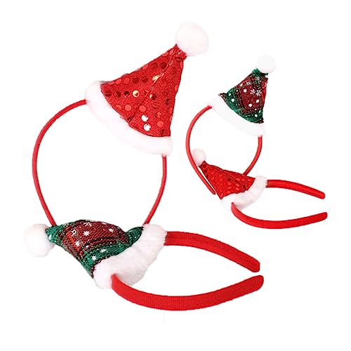 DRESSOOS 2er Set Weihnachts Haarschmuck Haarreifen Und Lustige Haarbänder Für Festliche Auftritte Partys Und Feierlichkeiten Ideal Für Jungen Und ädchen von DRESSOOS