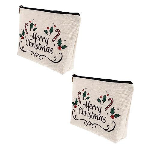 DRESSOOS 2stücke Tragbare Kosmetiktasche Und Kulturbeutel Wasserdichtes Baumwoll-leinen Für Reisen Fitnessstudio Und Camping Praktische Aufbewahrung Für Damen von DRESSOOS