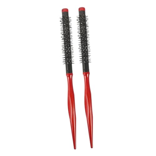 DRESSOOS 2stücke Runde Rolle Haarbürste Holzgriff Bürste Antistatisch Für Frauen Und Männer Haarbürste Zum Stylen Mit Sanften Kammzähnen Gegen Verfilzungen Leicht Tragbar von DRESSOOS