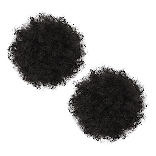 DRESSOOS 2 Stücke Frauen Clip Haar Stück Afro Bun Haar Zubehör Mädchen Top Clip Für Haar von DRESSOOS