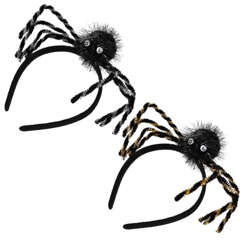 DRESSOOS 2stücke Halloween Haarreifen Mit Spinnen-dekoration Kreative Und Komfortable Haaraccessoires Für Damen Mädchen Für Halloween-partys Und Cosplay von DRESSOOS
