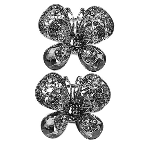 DRESSOOS 2 Stück Strass-haarspangen Für Damen Modisches Schmetterlings-kopfbedeckungs-accessoire Für Partys Hochzeiten Festivals von DRESSOOS