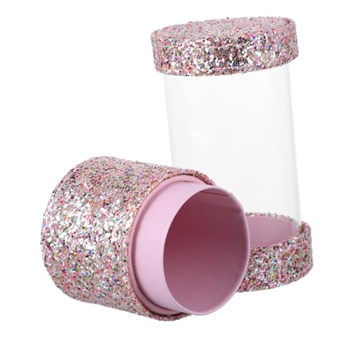 DRESSOOS Sequin Makeup Organizer Transparente Kosmetik Aufbewahrungsbox Für Schminkpinsel Und Beauty-tools Tragbar Und Elegant Für Reisen Und Schminktisch von DRESSOOS