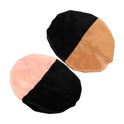 DRESSOOS 2 stücke Dekorative Schlafmütze Elastische Breite Krempe Bettmütze für Frauen Sonnenschutz Haarhaube für Dreads von DRESSOOS