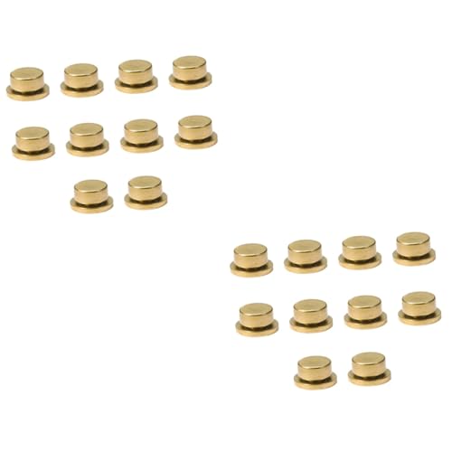 DRESSOOS 20 Stk Nail Art Rotationsachse Schmuckzubehör Schmuck Aufkleber Nagelkunst-edelsteine Hochgeschwindigkeitsrotationsachse Nagelaufkleber Nagelschmuck 3d-nagelsteine Kupfer Golden von DRESSOOS