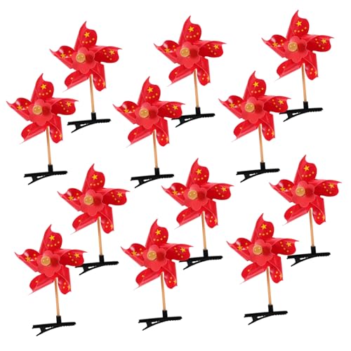 DRESSOOS 20 Stk Windmühlen-Haarnadel kinder haarschmuck hair accessories for girls windrad haarschleifen Haarspangen zum chinesischen Neujahr Klammer Windmühlen-Haarspangen süße Haarspangen von DRESSOOS