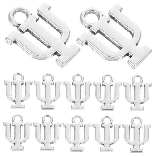 DRESSOOS 20 Stück Griechischer Seelenanhänger Armband-anhänger Schmuck-anhänger Schlüsselanhänger Armband-verbindungsanhänger Anhängerschmuck Legierung Silber von DRESSOOS