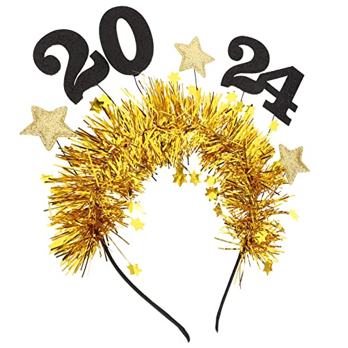 DRESSOOS Neujahrs Stirnband Mit Glitzer Und Sternen Für Partys Flexibles Und Leichtes Accessoire Für Frauen Und Mädchen Für Silvesterfeiern Und Festliche Anlässe von DRESSOOS