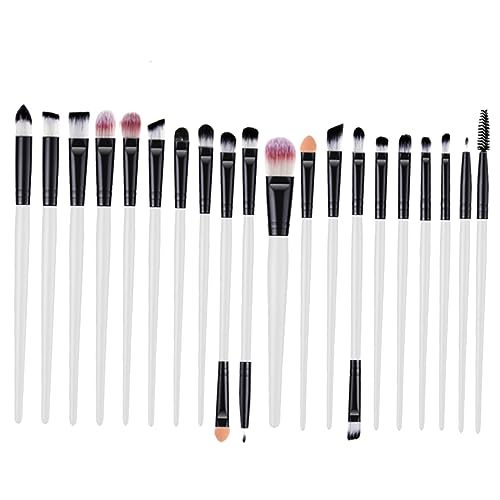 DRESSOOS 20stücke Teiliges Augen-make-up Pinselset Mit Kunststoffgriff Lidschatten Eyeliner Und Wimpernbürste Für Augen-make-up-looks Für Anfänger Und Täglichen Gebrauch Schwarz Und von DRESSOOS