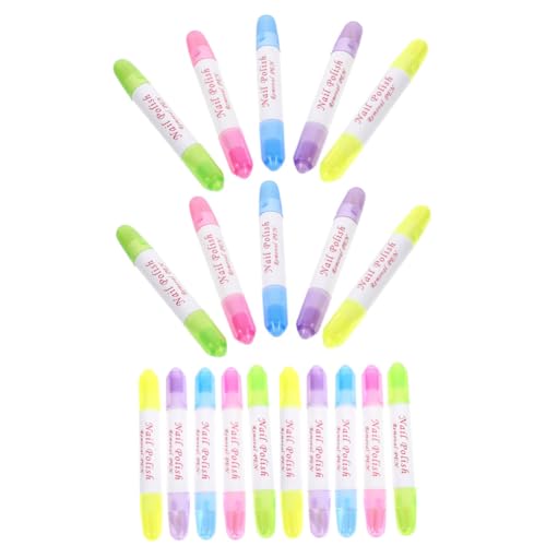 DRESSOOS 20St Nailart-Entfernerstift Nagellackentfernerstifte für Damen Nagelkanten-Reinigungsstift Nagelgellack Maniküre Funktion Stift Fleckentferner Korrekturstift Fräulein Nagelpolitur von DRESSOOS