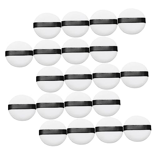 DRESSOOS 20 Stücke Weiche Samt Kosmetik Puff für Frauen Make-up Puff für Gesicht Mädchen Make-up-tool von DRESSOOS