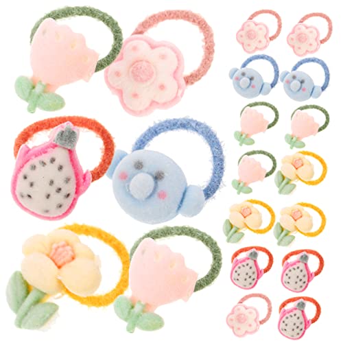 DRESSOOS 20stücke Cartoon Elastische Haargummis Für Mädchen Pferdeschwanz Seil Haar Accessoires Haarschmuck von DRESSOOS