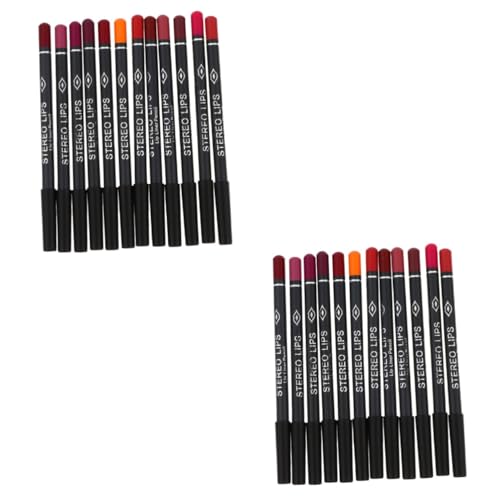 DRESSOOS 24 Stück Lipliner Wasserfester Lippenstift Kosmetikzubehör Beauty Kosmetik Werkzeug Wasserfester Eyeliner Stift Lipliner Stift Werkzeug Make Up Set Lippenfutter Make Up von DRESSOOS