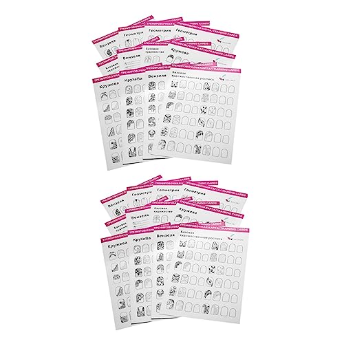 DRESSOOS 24blätter Maniküre-übungsbuch Für Nailart-techniken Buch Für Maniküre-training Nagelstudio-werkzeug Karten Für Nagelkunst Maniküre-trainingszubehör von DRESSOOS