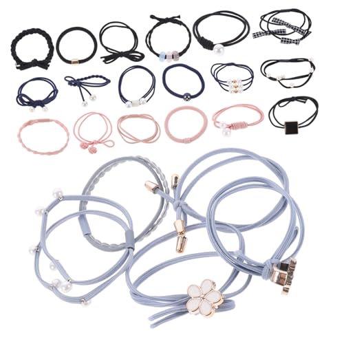 DRESSOOS 24stücke Elastische Haarspangen Pferdeschwanzhalter Weiche Haarschlaufen Für Damen Und Mädchen Für Täglichen Gebrauch Und Feiern von DRESSOOS